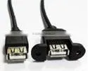 USB Type B Female Panel Mount to Male Type B Cable