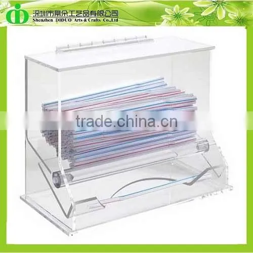 DDQ-S006 Trade Assurance Cheap Acrylic Drinking Straw Dispenser