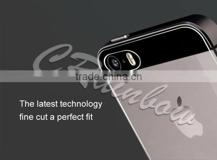 Anti-shock 0.33mm for iphone 5 5S 5C back glass tempered screen guard