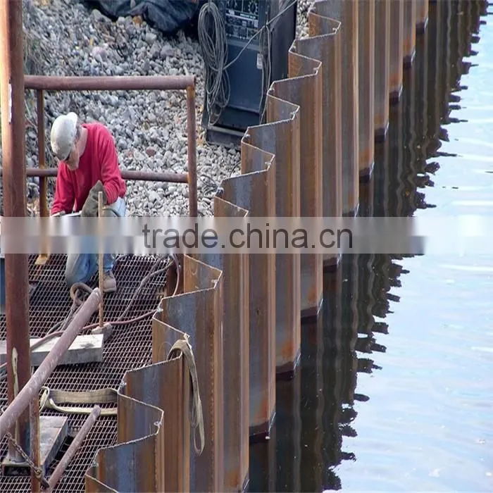 Size 400mm*100mm*10.5mm of High Quality Cold Bend U Type Steel Sheet Piles