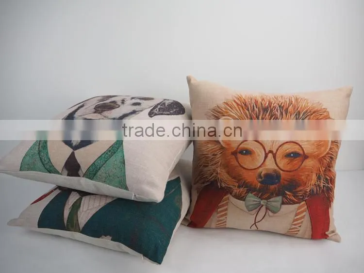 Decor sofa pillow cover dog printed square pillow case decorative throw pillows