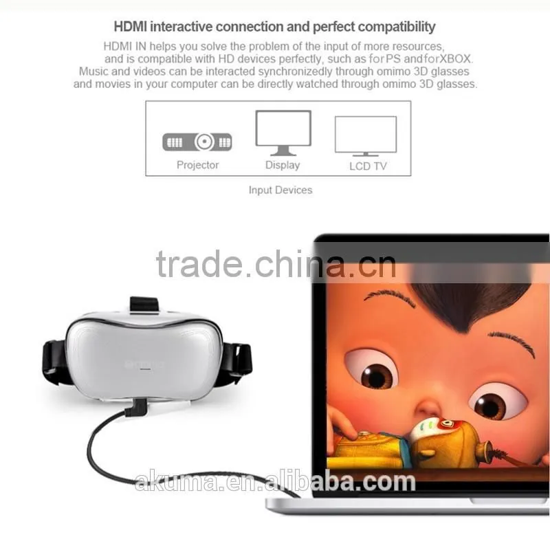 New Arrival All In One Vr 3d ABS Plastic Vr Glasses For Custom Branded type vr glasses 3d len