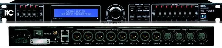TS-P408 4 channel XLR female Audio Processor