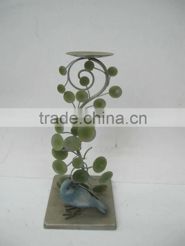 decorative metal wire birds candle holder