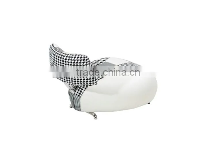 Patchwork backrest adjustable ottoman