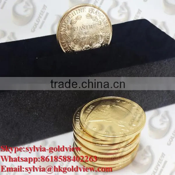 Custom gold coin/challenge coin/gold plated tungsten coin/Gold tin alloy plating for variety use made in China