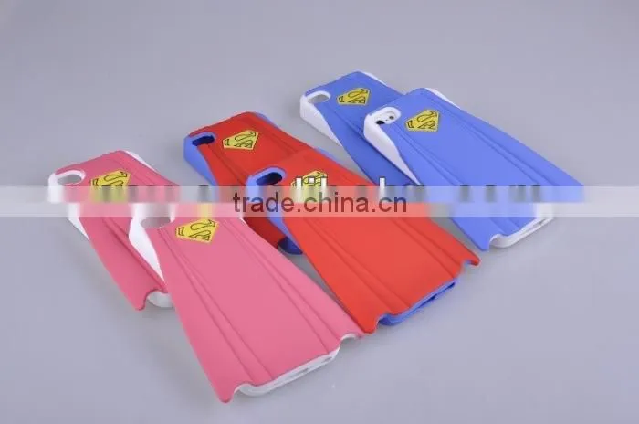 Superman's Cloak Design Armor Case for Iphone5 5s 5cprotector Carrying Case ( for iphone5c red)