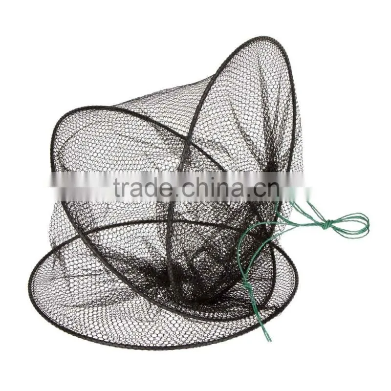 Mini 2 Layers 29.5cm Small Fish Lobster Shrimp Collapsible Portable Nylon Mesh Fishing Net Cage