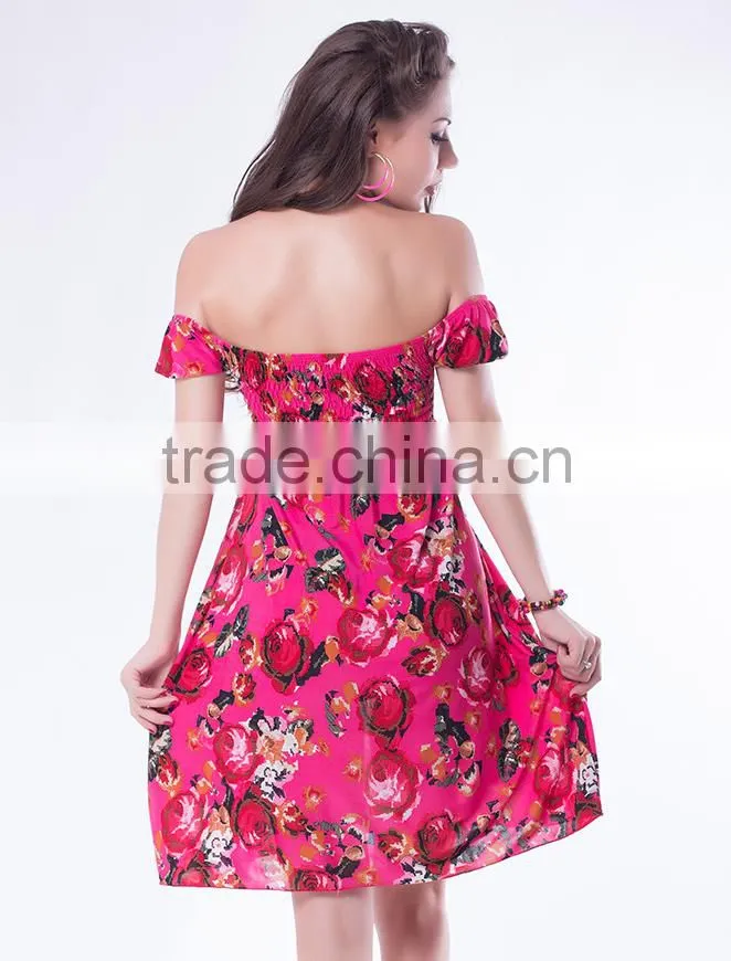 Vintage type fashion design full size mature ladies rose flower fancy dress