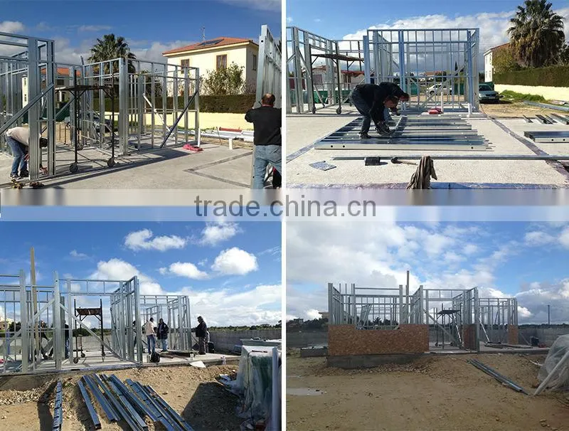 high quality prefab light steel structure/frame/building