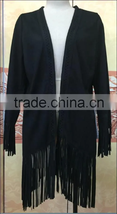 woman fashion Irregular Fringed Cardigan Jacket