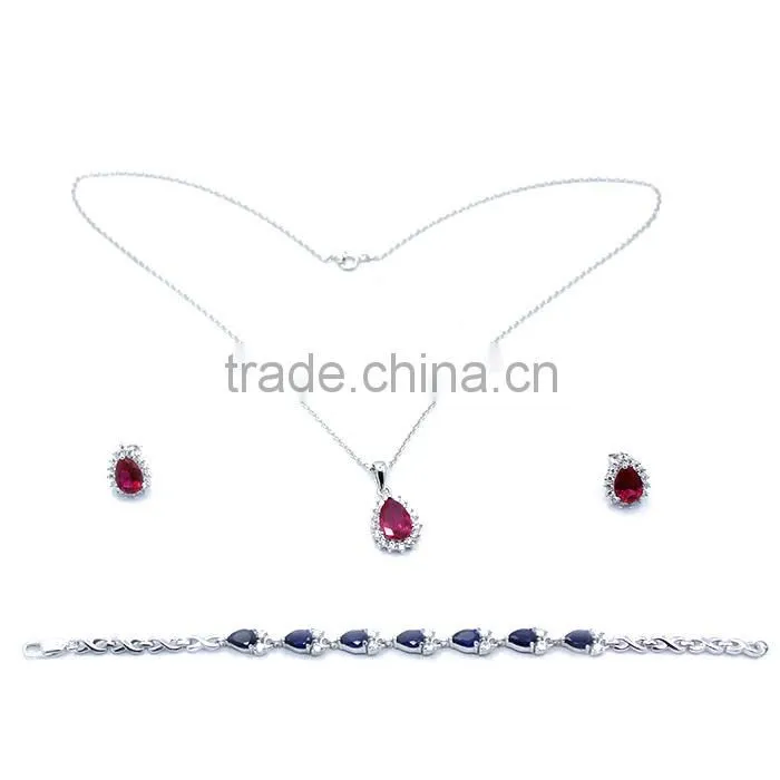 Factory direct sale china wholesale 925 silver jewelry set women wdding set