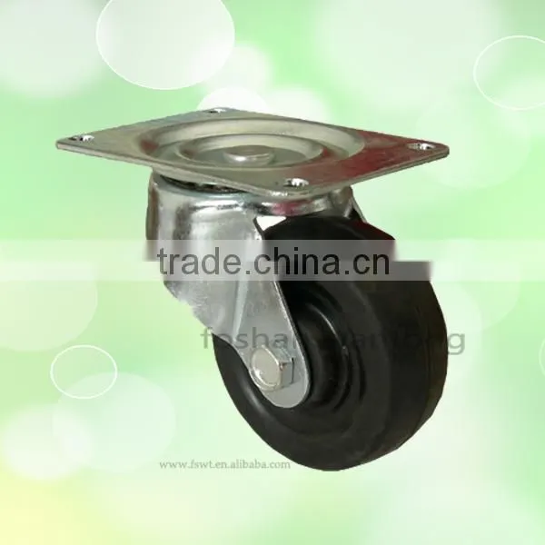 Hardware Top Plate 65mm Small Hard Rubber Caster