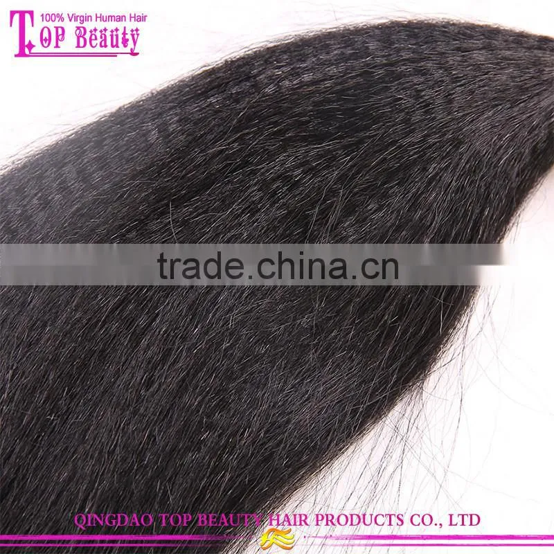Cheap Price Yaki Human Hair Weave No Shedding No Tangle Peruvian Light Yaki Hair