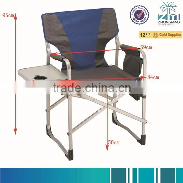 Aluminium director chair with side table
