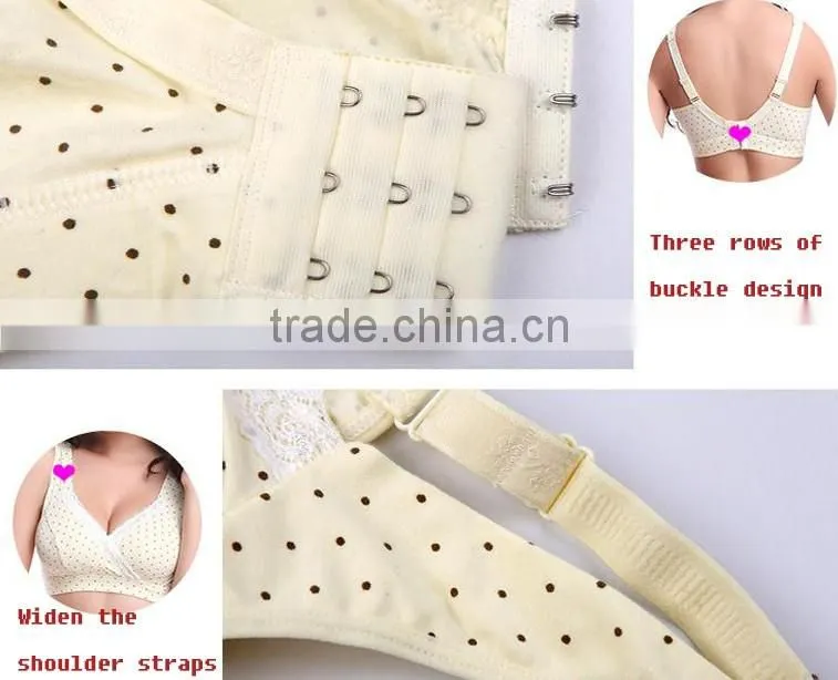 100% Cotton Apricot Breast Feeding Maternity Sleep Bra For Nursing Mothers Breastfeeding Wire Free Nursing Bra Yoga Sport Bra