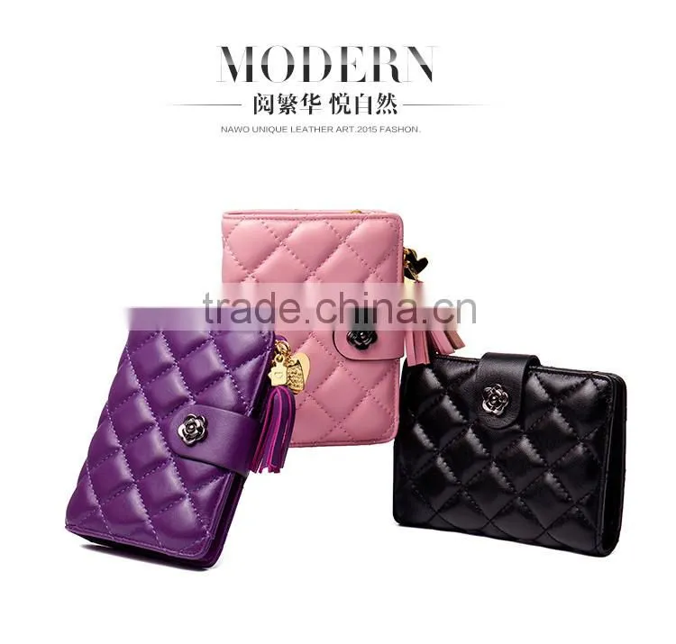 fancy design leather women wallets hand purse eleagence
