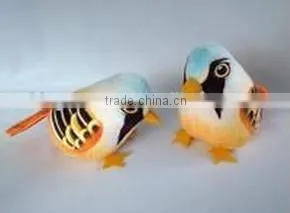 promotional gift plush toy shrike bird 3 D printing plush bird earthbag small shrike bird plush earthbag with beans