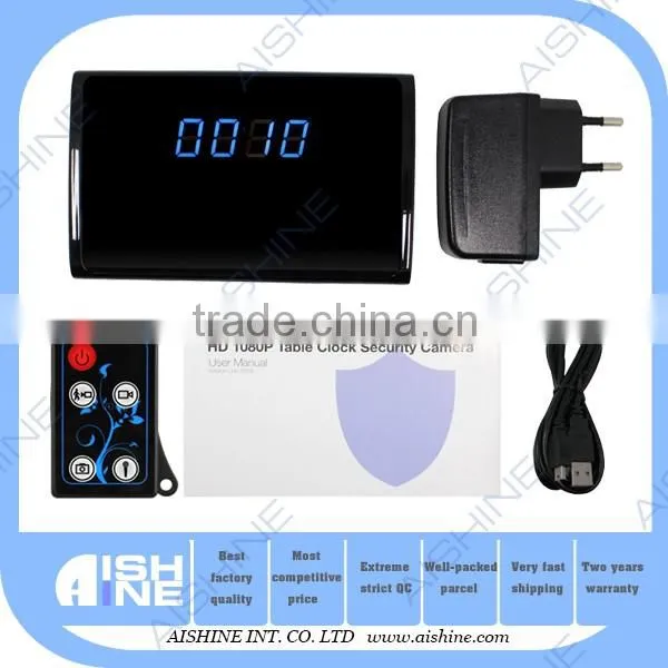Aishine Clock Camera 1080P Button Camera control Pinhole camera Recording