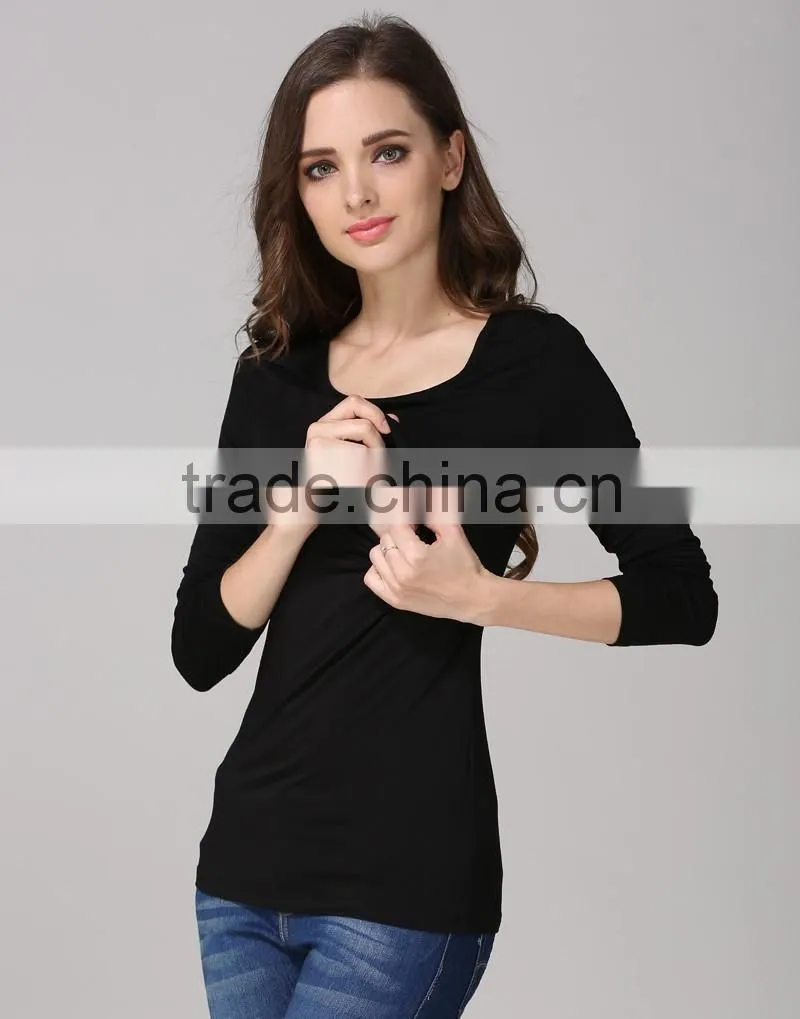 Long Sleeve Maternity Nursing T-shirt new Style Fashion