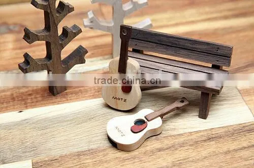 16GB wooden guitar usb flash drives gift with logo 100% real capacity factory price and warranty