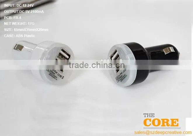 L2 two USB port car charger,2 port car charger,cheap car usb charger,Auto Charger