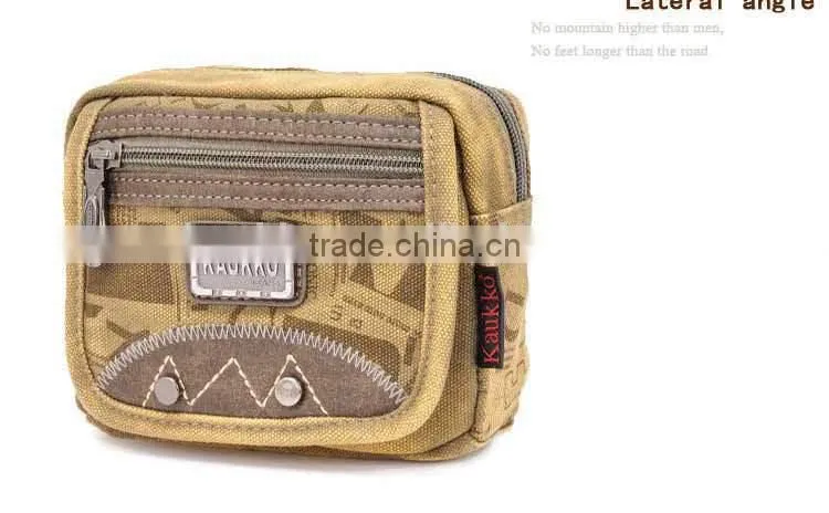 Classic Style Eastern Brand Kaukko Man Canvas Belt Fanny Pack Waist Bag