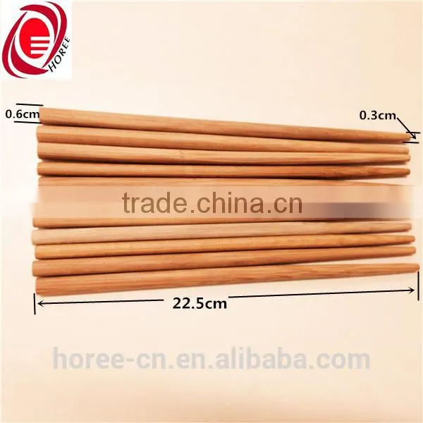 Chinese food grade carbonated round bamboo chopsticks