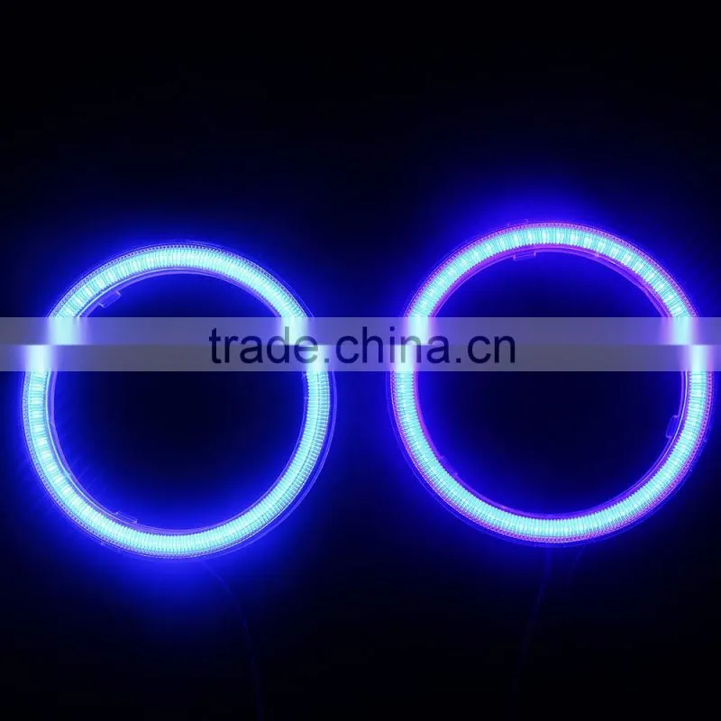 9V-30V COB Colorful LED Car Halo Rings Lights LED Angel Eyes Car Headlights for Universal Cars neon angel eye