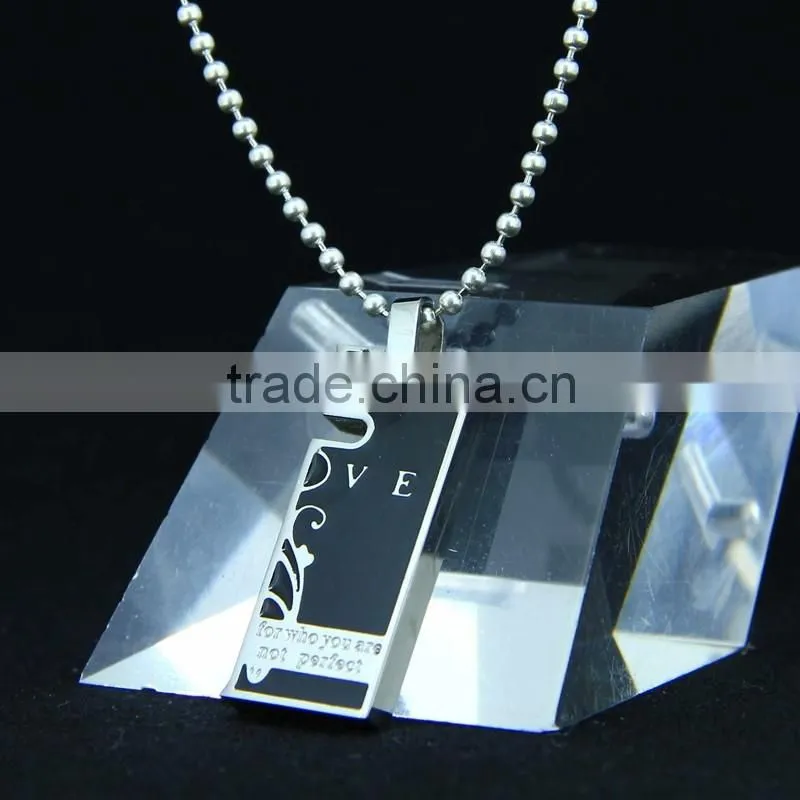 316L stainless steel black pendants for promotion