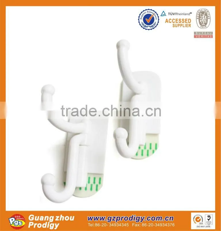 2017 new strong adhesive clothes hanger, plastic self adhesive hooks