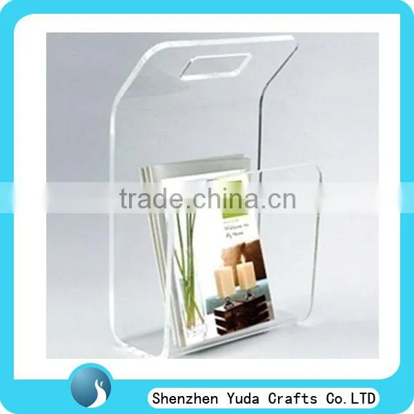 clear acrylic brochure rack,display rack for booklet,acrylic leaflet holder