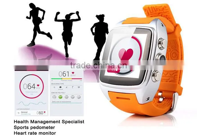 SIFWATCH-5 Heart Rate Monitoring Pedometer Watch With Android APP, Built in Battery, 2015 WiFi Watch Pedometer