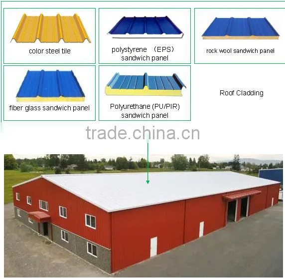 2017 China long span steel Structure warehouse building