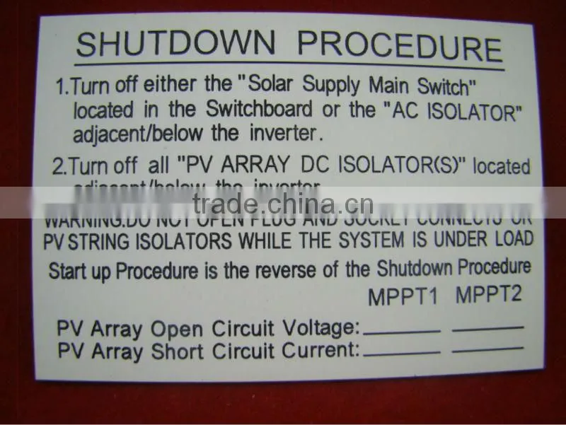 ABS Plastic Labels