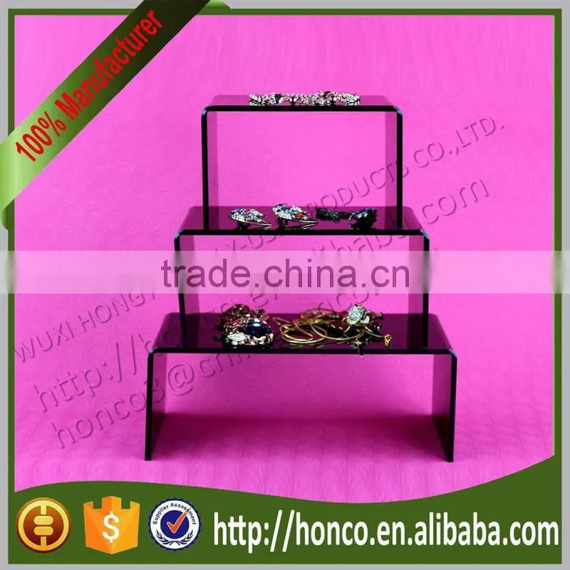 Top Quality Black Colour Acrylic Jewelry Display Necklace Platform Rack