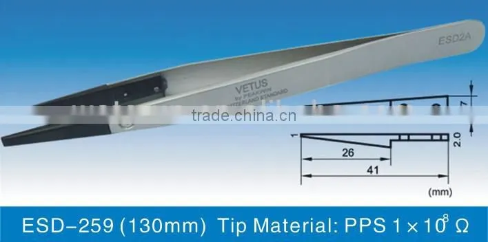 ESD-259A Replaceable Tip Stainless Steel Tweezers,China Factory