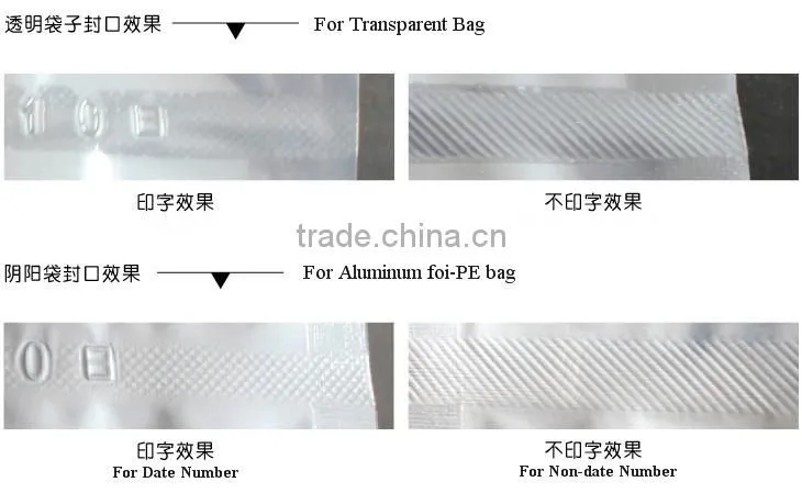 Aluminium Bag Sealing machine with sealing length 200 mm