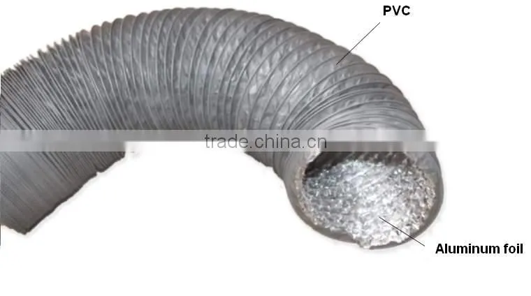 aluminum foil flexible duct / vent pipe