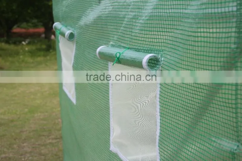 3x3x2M Polytunnel Greenhouse Fully Galvanized Steel Frame Garden Greenhouse