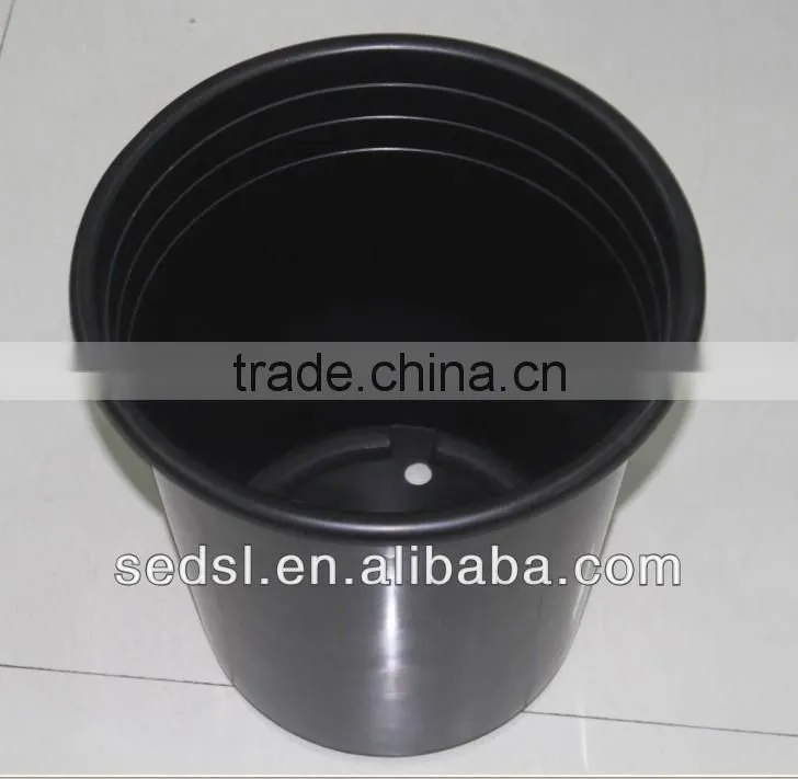 black plastic grower pots, 5 gallon nursery pot,nursery tree pots