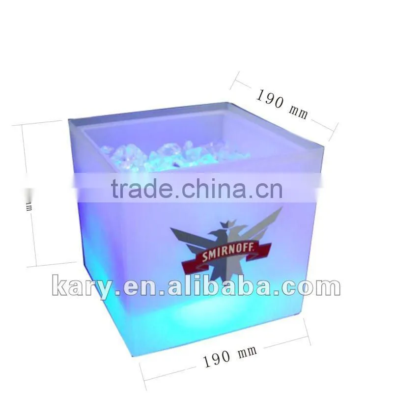 Cube Shape LED Wine Ice Bucket,LED Bucket,Ice Bucket for Wine