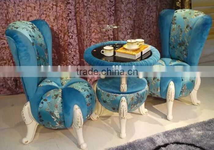 BISINI Classic Solid Wood with Fabric Chair, Elegant Designed Living Room Set, Leisure Table and Chairs Set (BF01-X1199)