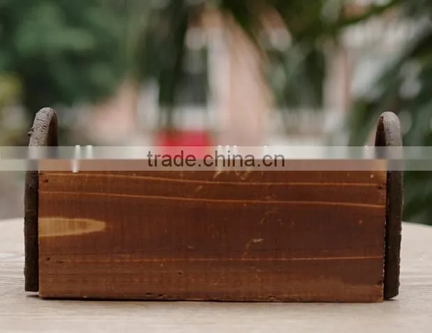 2016 special design rectangular indoor wooden planters