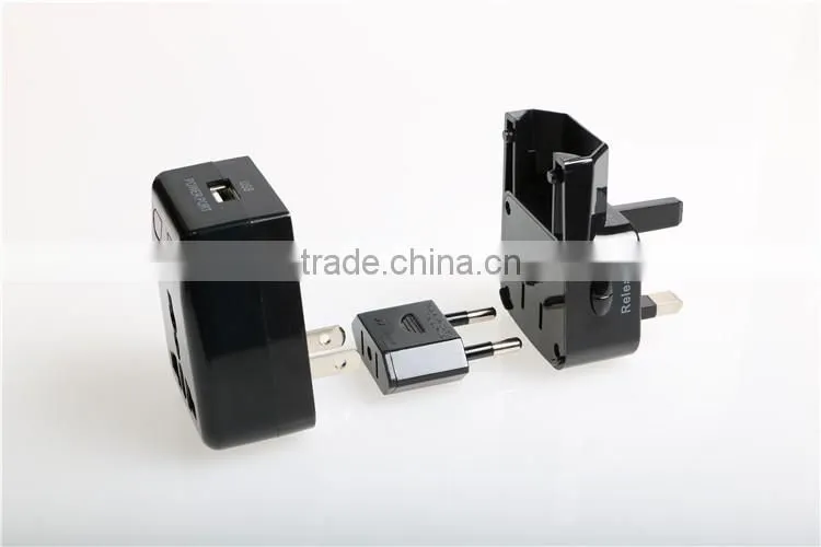 Global Travel plug multifunction converter with a single USB port universal adapter