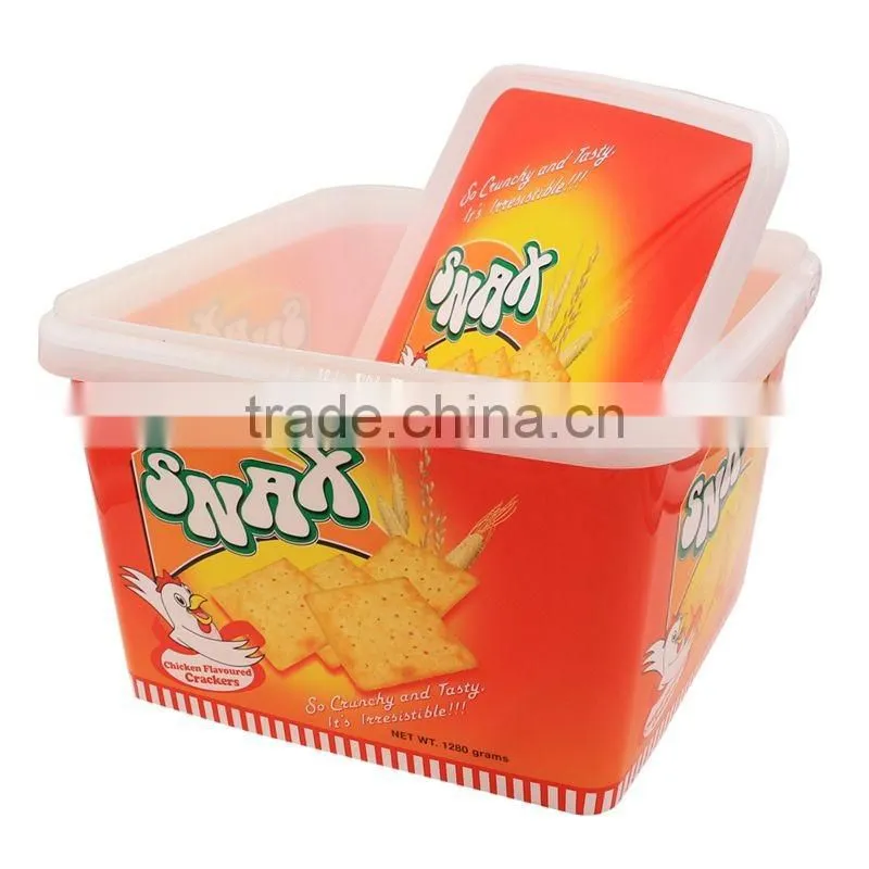 3.5L IML Plastic Cookie Box /Biscuit Container,Certificate Pet Food Containers