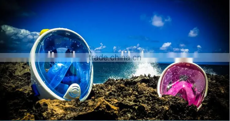New Arrival Innovative Anti-Fog Dry Diving 180 Degree View Snorkeling Full Face Mask With Gopro Camera Gr10B