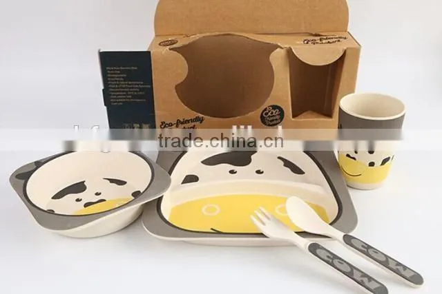 2016 hot selling bamboo fibre kid's bowl
