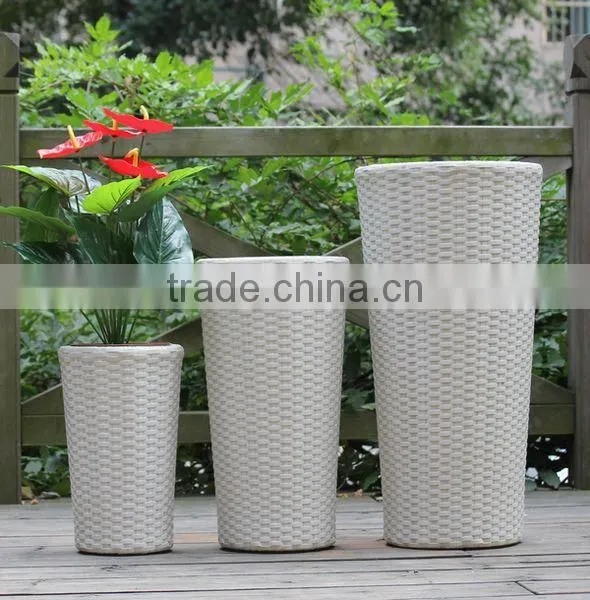 FO-9403 Garden Tapered Round Rattan Flower Pot