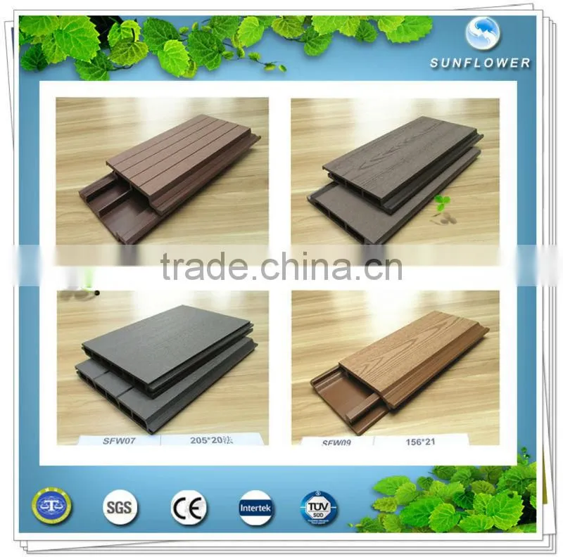 2015 Hot sale wood plastic composite wpc wall panel /outdoor wall panel /decorate wall board